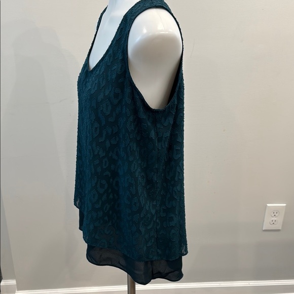Apt 9 Small Green Blue Teal Sleeveless Print Sheer Under Layer Top - Picture 4 of 10